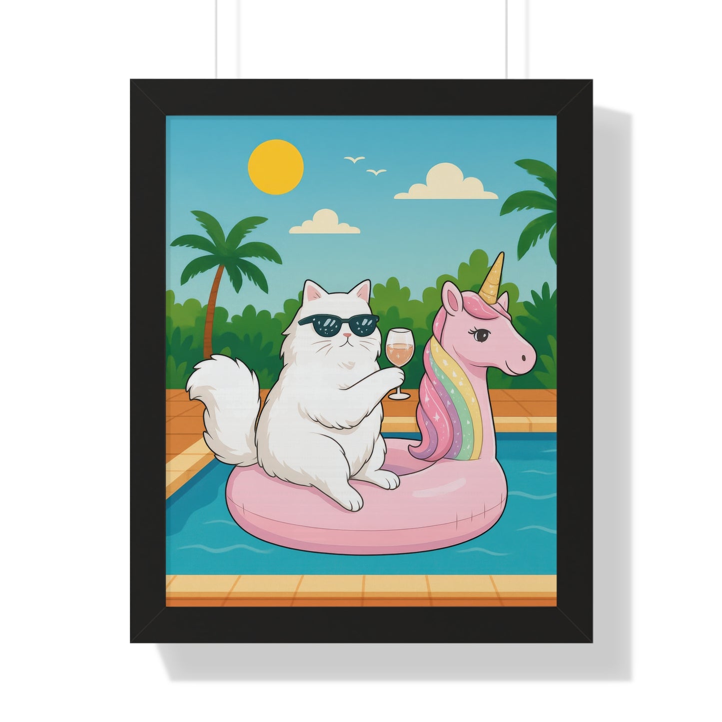 Meowmosa Vibes Framed Wall Art