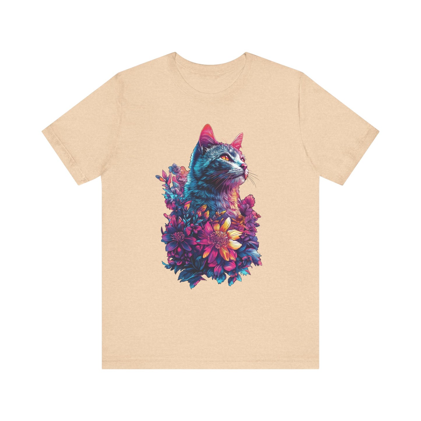 Floral Cat Mens Tee