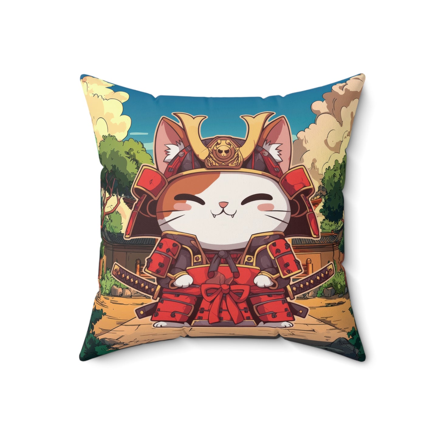 Little Samurai Throw Pillow