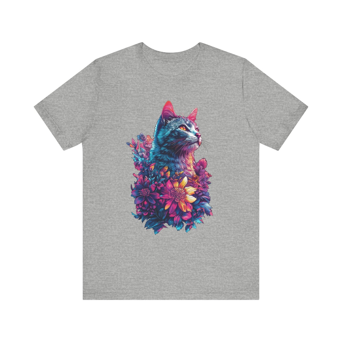 Floral Cat Mens Tee