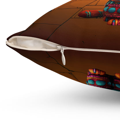 Azteca Gatito Throw Pillow