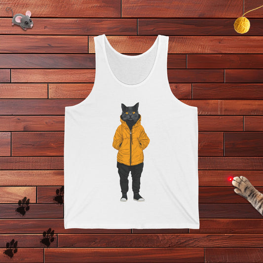 Yellow Jacket Cat Mens Tank