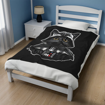 Darth Purrder Velveteen Plush Blanket