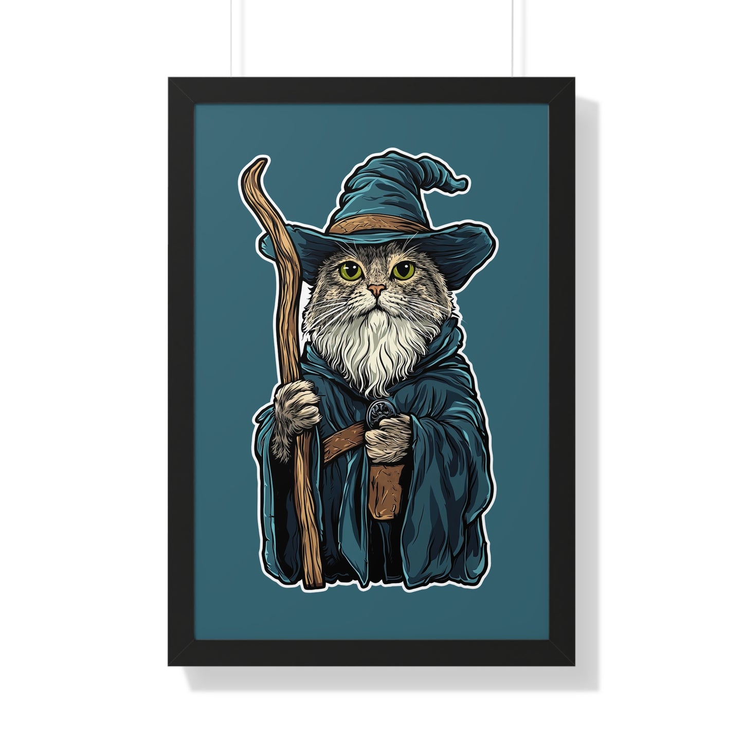 Catdolf The Grey Framed Wall Art