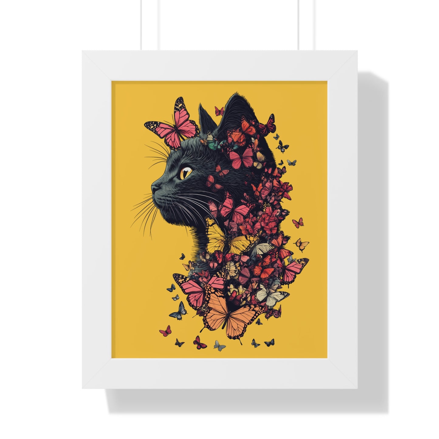 Butterfly Kitty Framed Wall Art