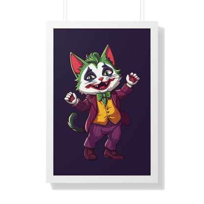 The Joker Cat Framed Wall Art