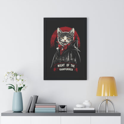 Night Of The Vampurrer Framed Wall Art