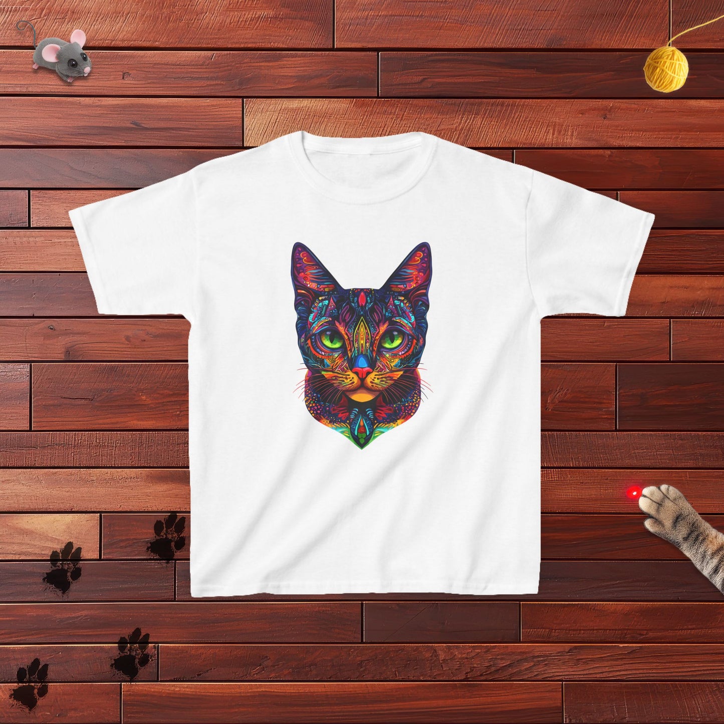 Mandala Cat Kids Tee