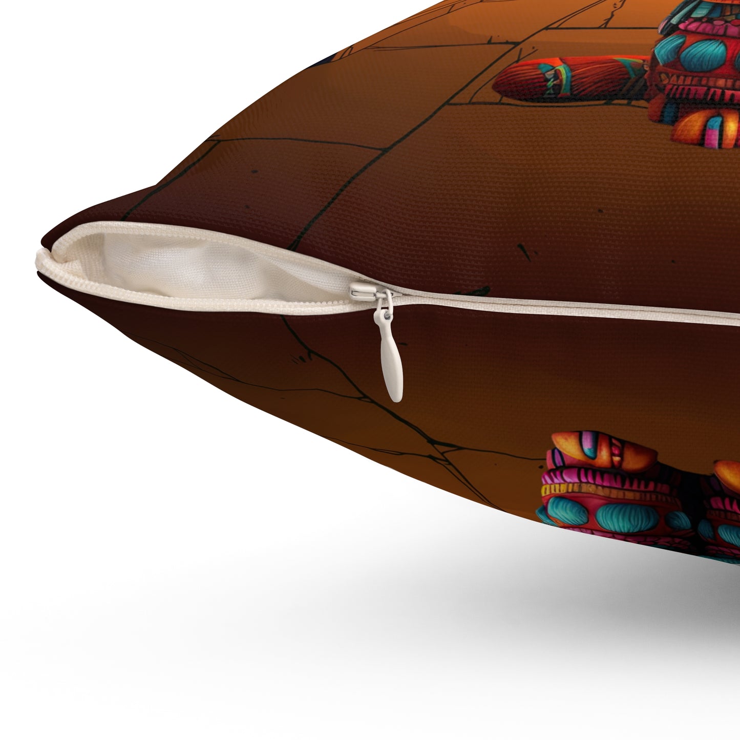 Azteca Gatito Throw Pillow