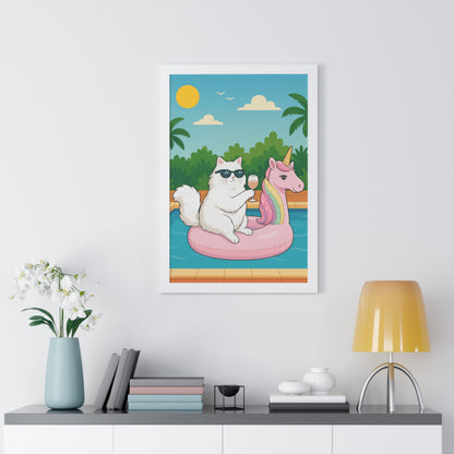 Meowmosa Vibes Framed Wall Art