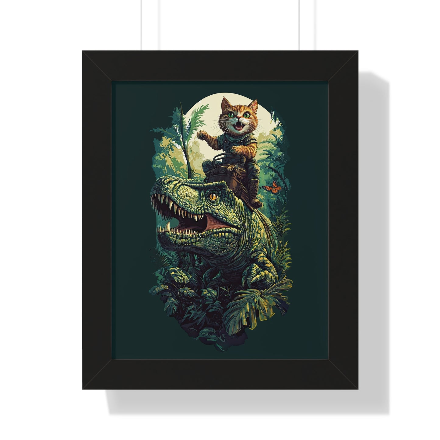 Dino Rider Framed Wall Art