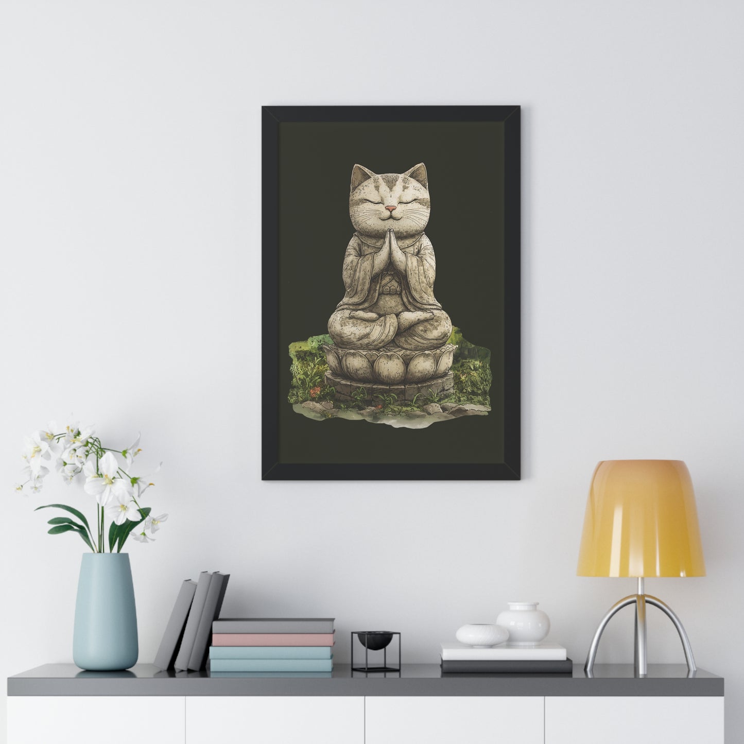 Purrfectly Zen Framed Wall Art