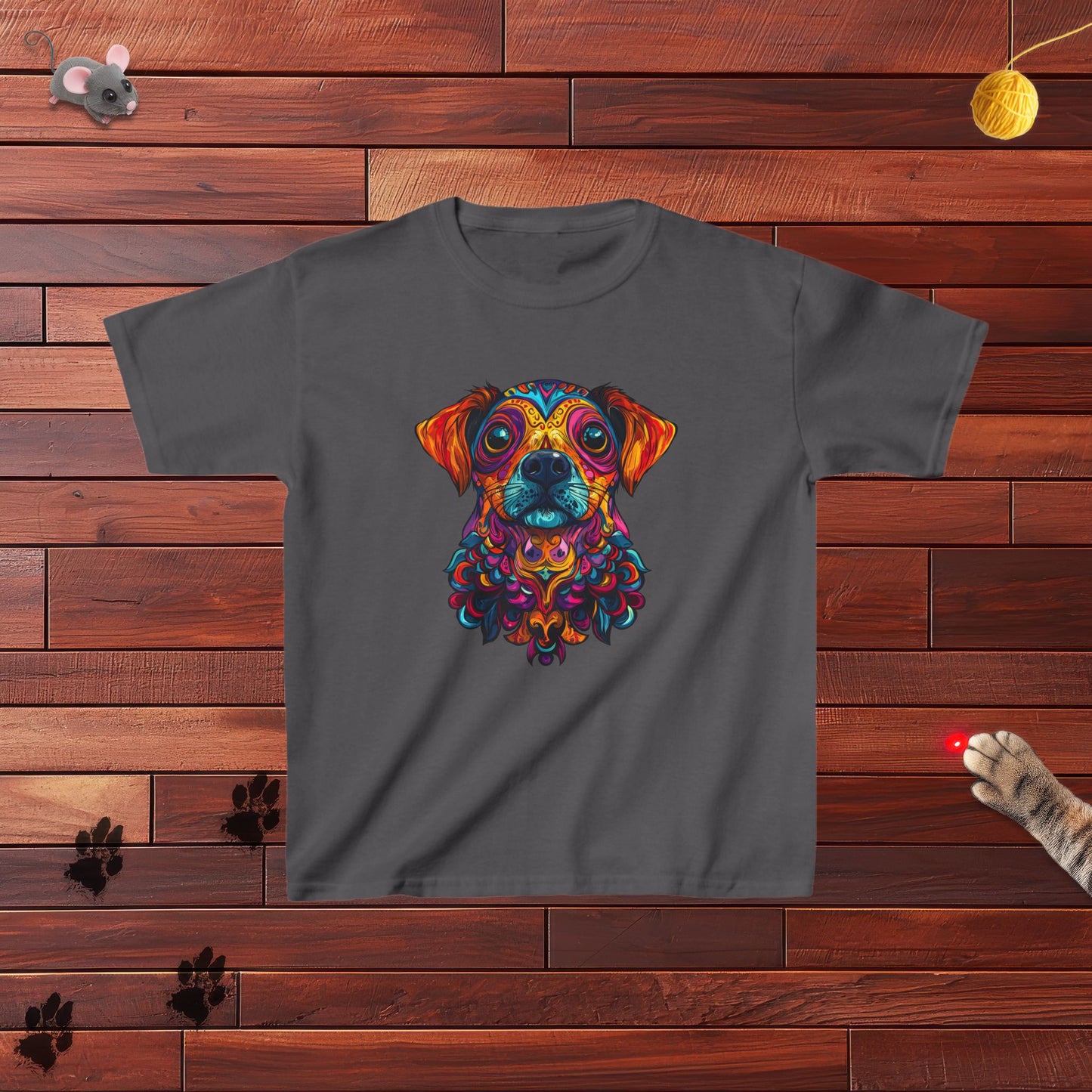 Dia De Muerte Perrito Kids Tee