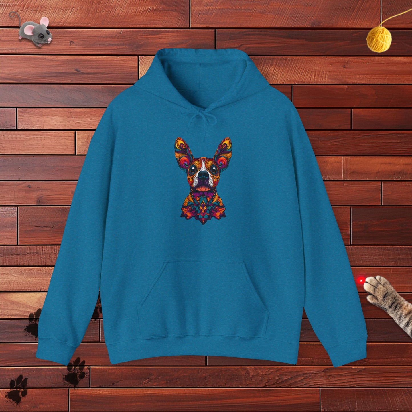 Dia De Muertos Frenchie Hoodie