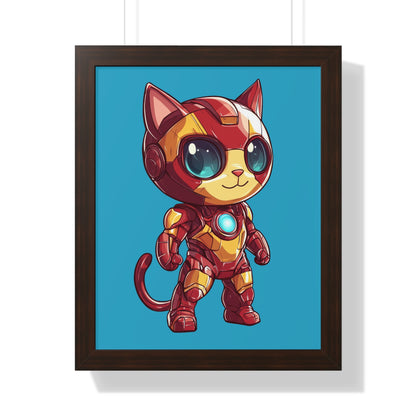 Iron Cat Framed Wall Art