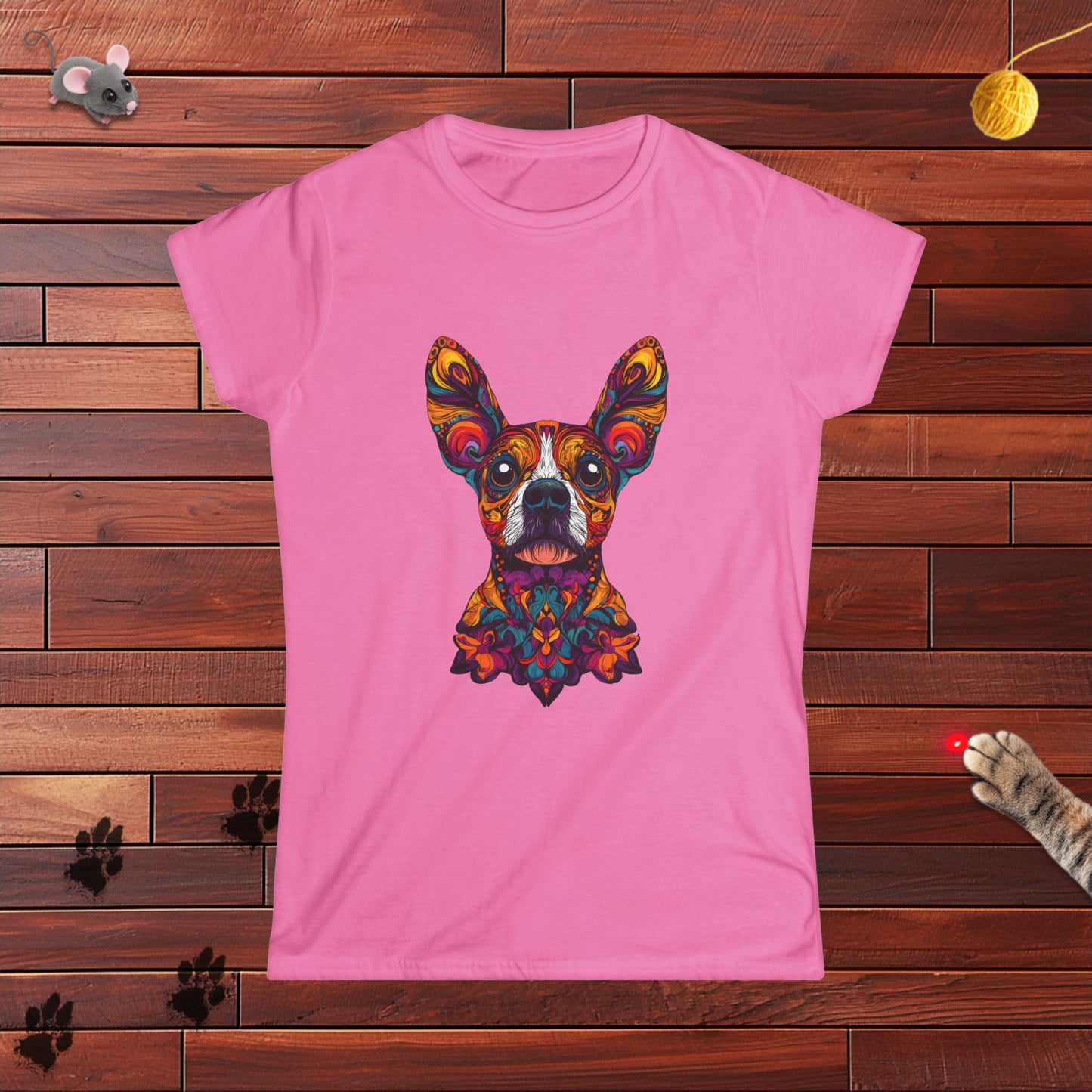 Dia De Muerte Frenchie Ladies Tee