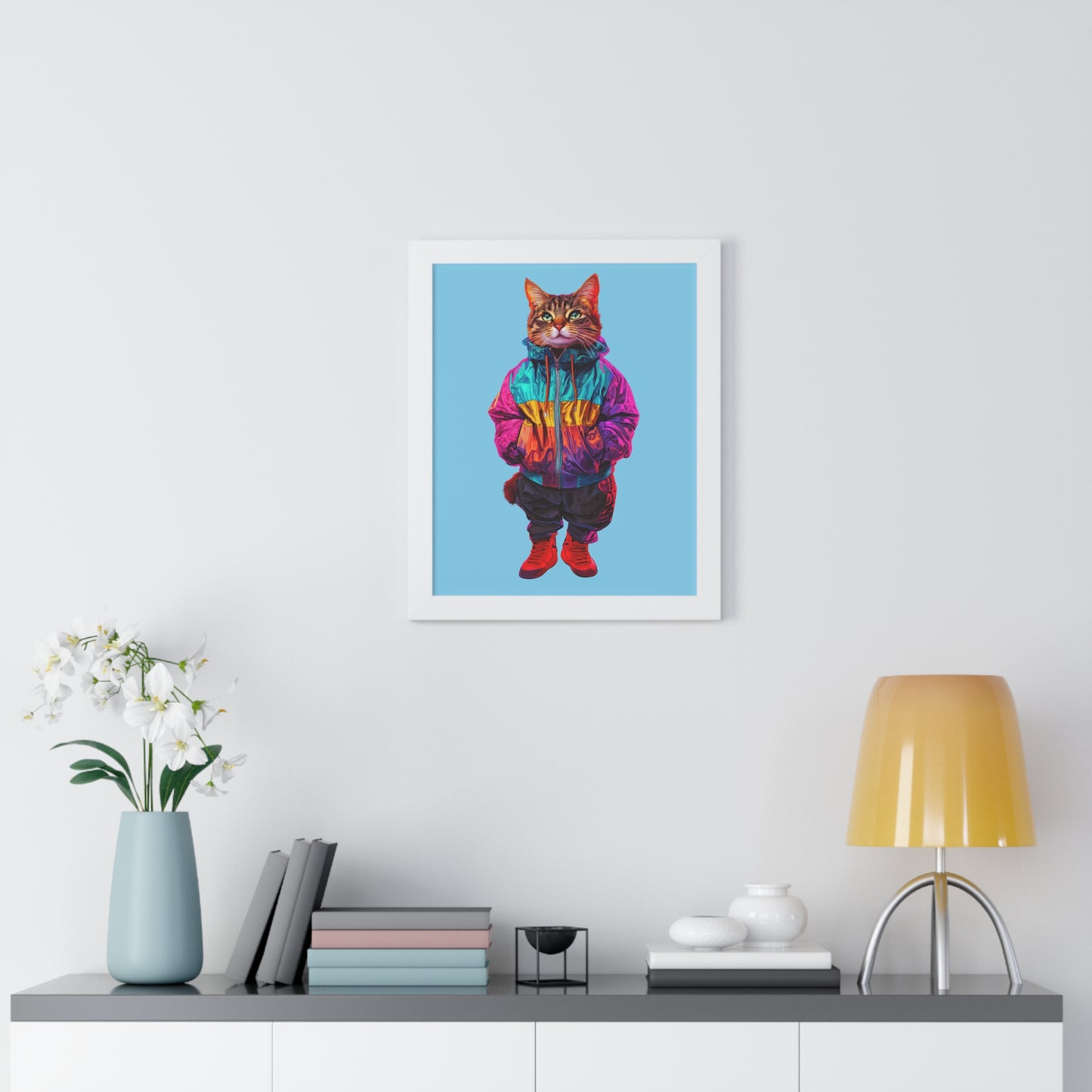 Swagger Cat Framed Wall Art