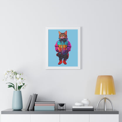 Swagger Cat Framed Wall Art