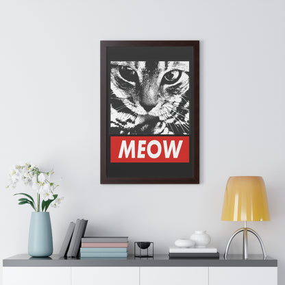 Meow Framed Wall Art
