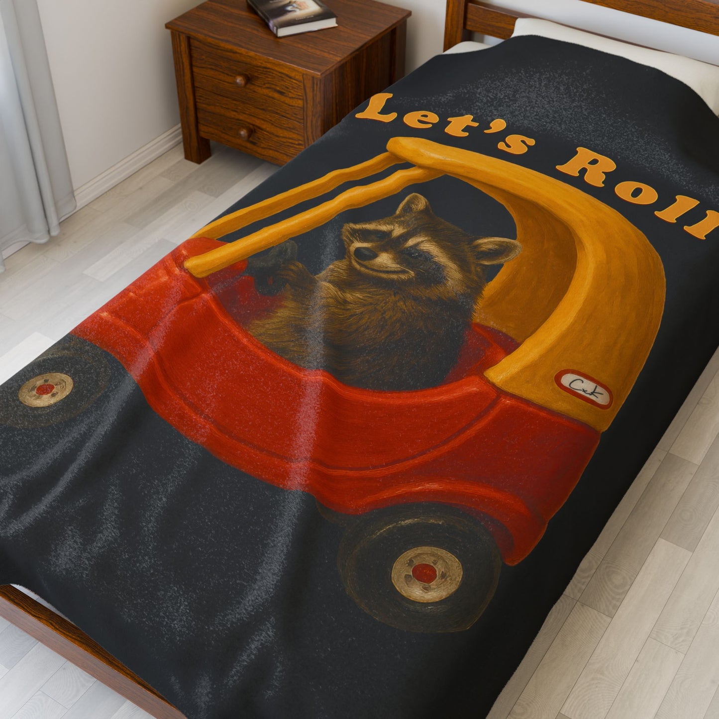 Lets Roll Velveteen Plush Blanket