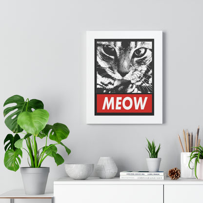 Meow Framed Wall Art