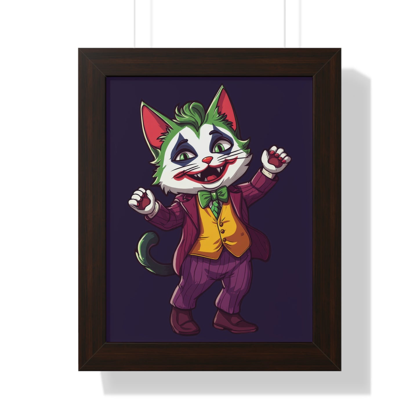 The Joker Cat Framed Wall Art