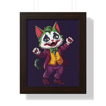 The Joker Cat Framed Wall Art