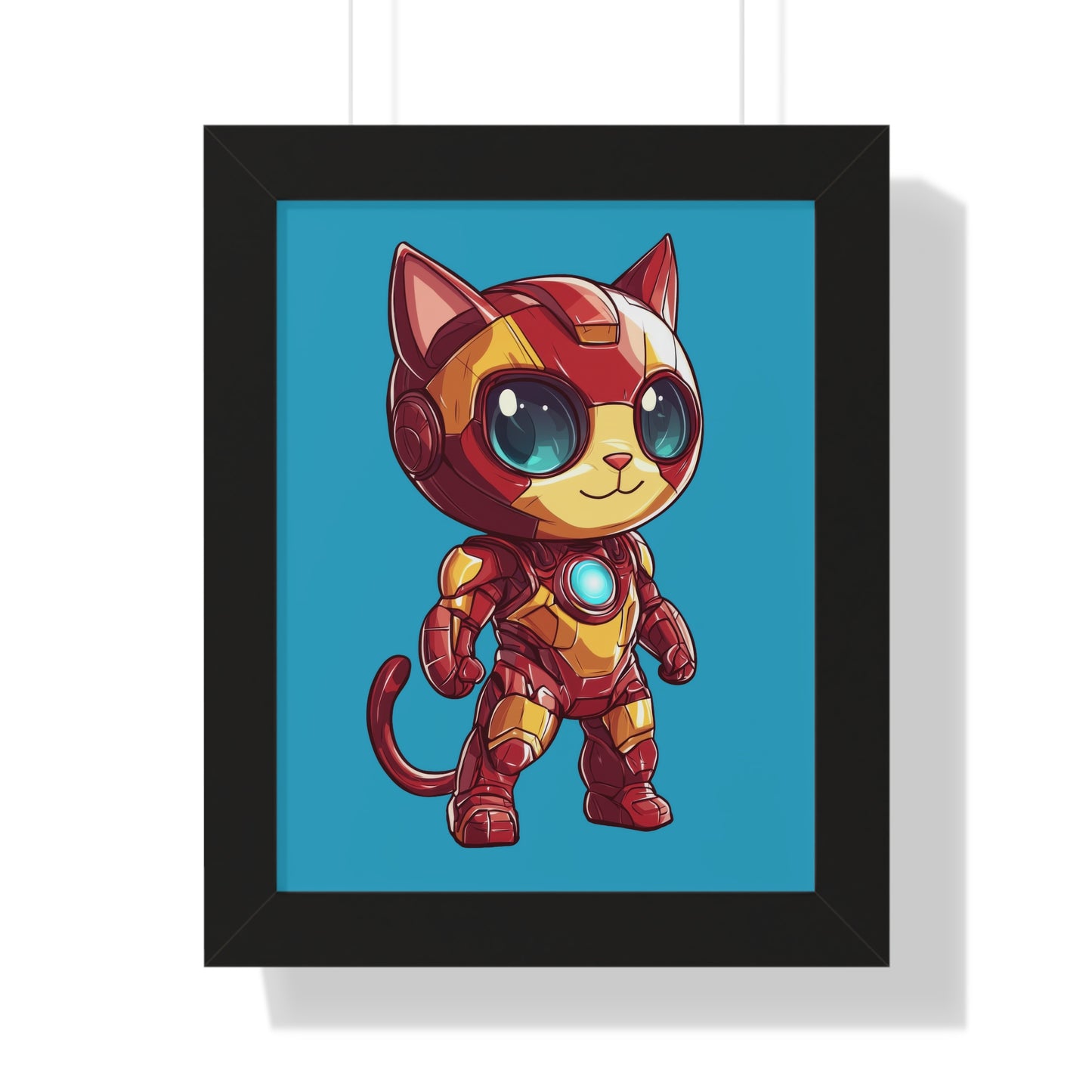 Iron Cat Framed Wall Art