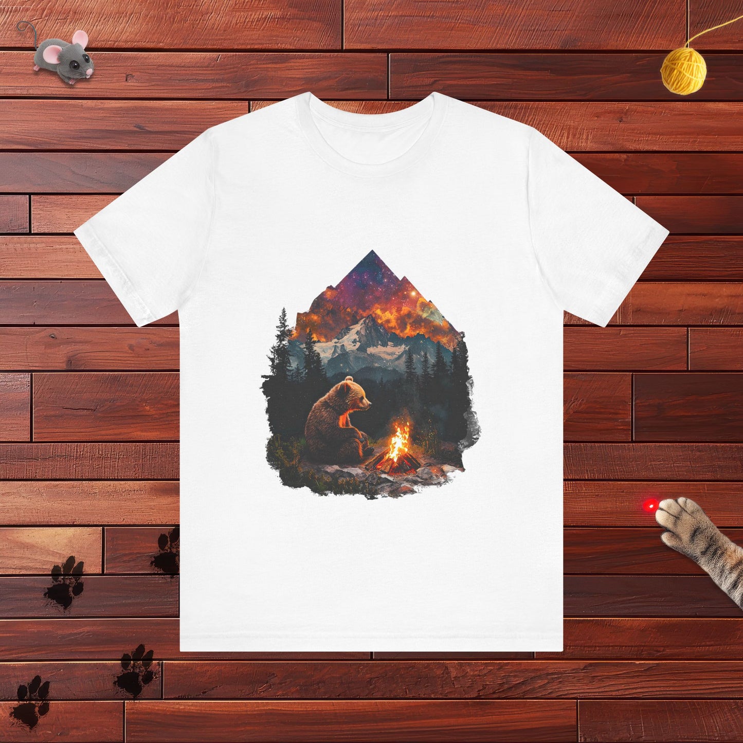 Camping Bear Mens Tee