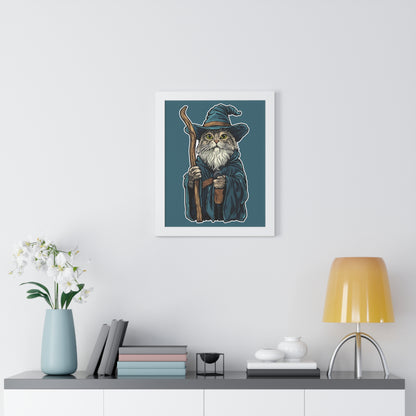 Catdolf The Grey Framed Wall Art