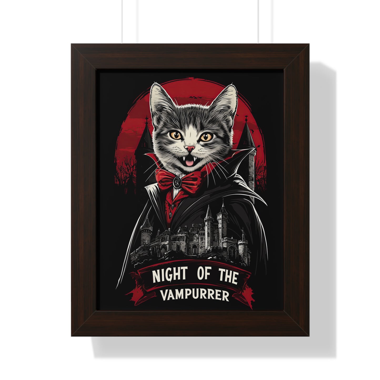 Night Of The Vampurrer Framed Wall Art