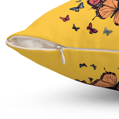 Butterfly Kitty Throw Pillow