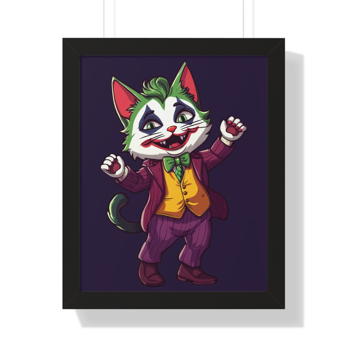 The Joker Cat Framed Wall Art