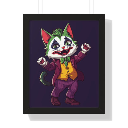 The Joker Cat Framed Wall Art