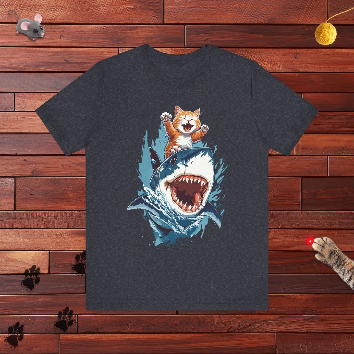 Shark Surfing Mens Tee