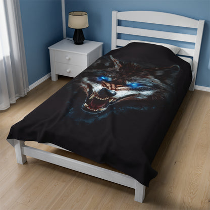 Hungry Like The Wolf Velveteen Plush Blanket