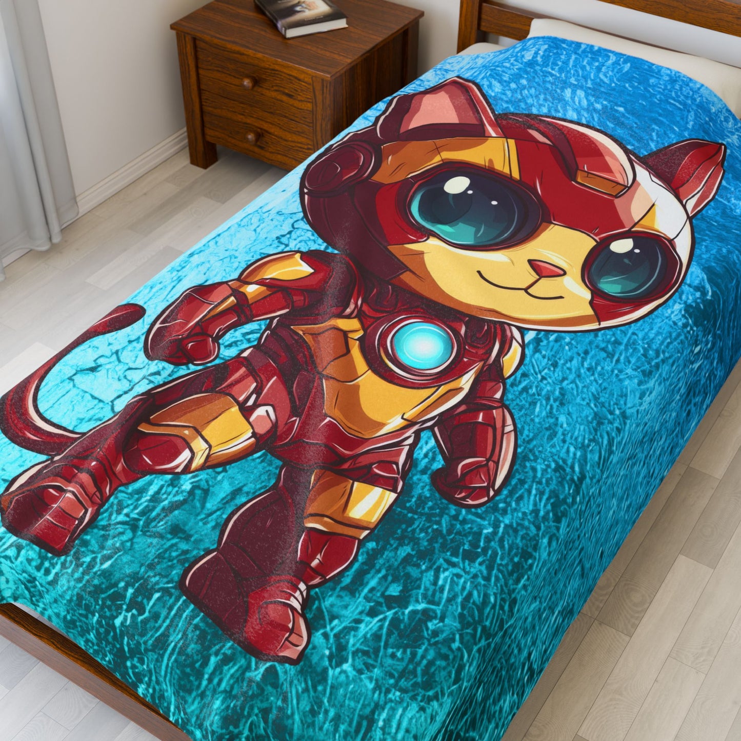 Iron Cat Velveteen Plush Blanket