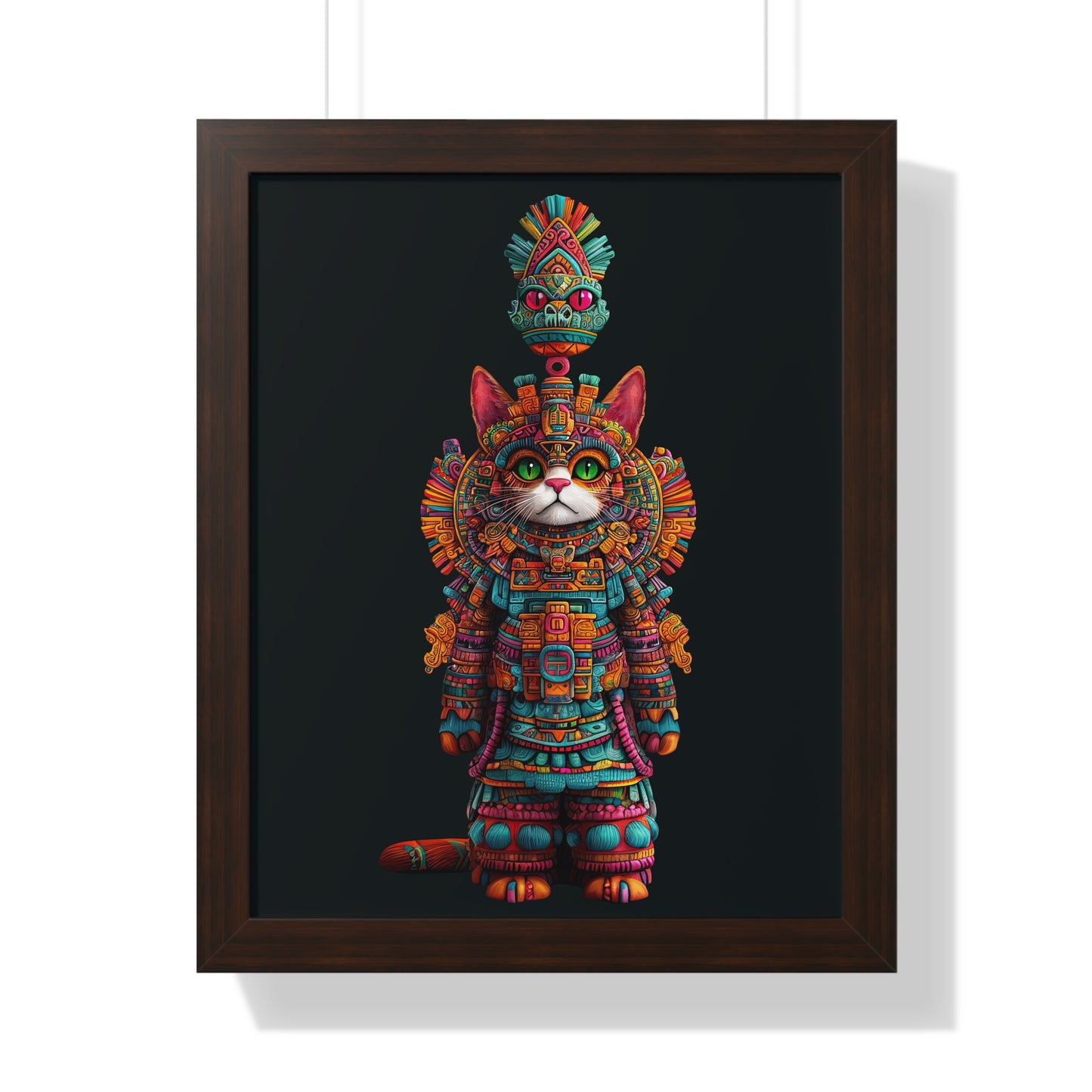 Azteca Gatito Framed Wall Art