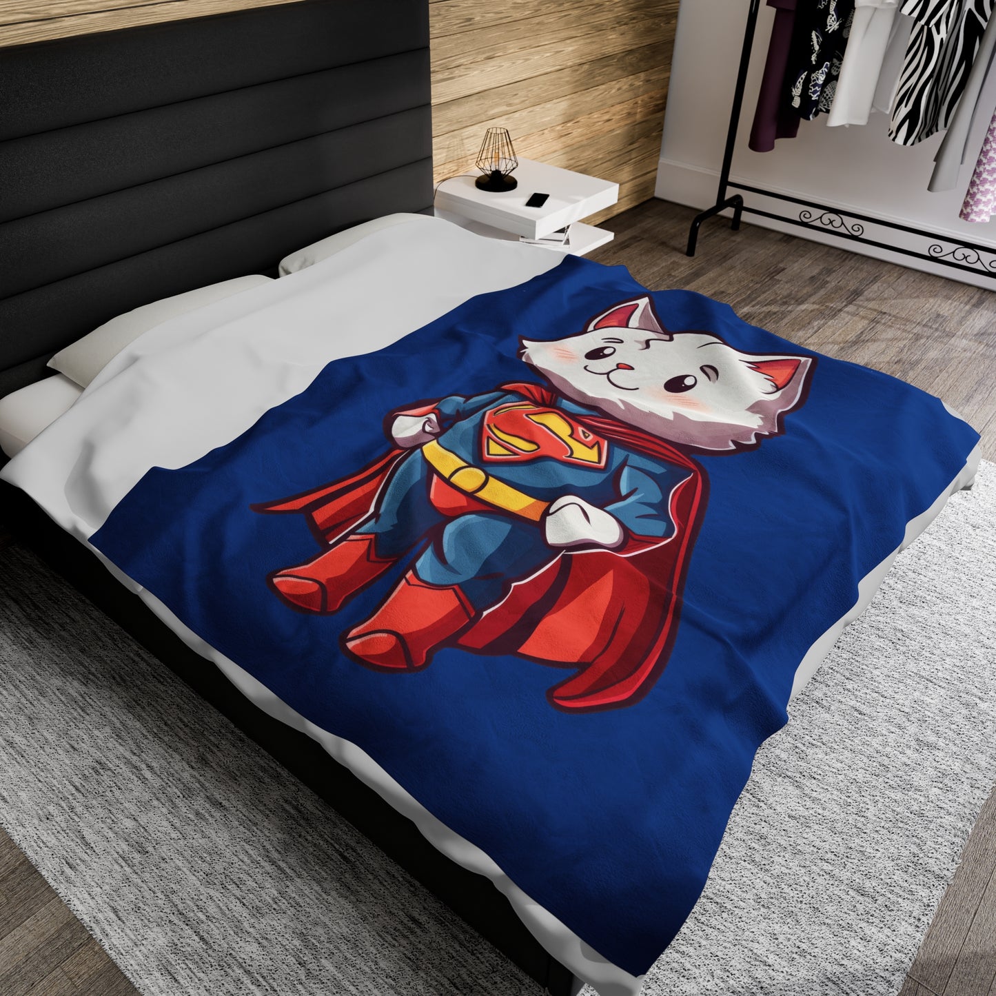 Supercat Velveteen Plush Blanket