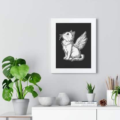 Angel Kitty Framed Wall Art