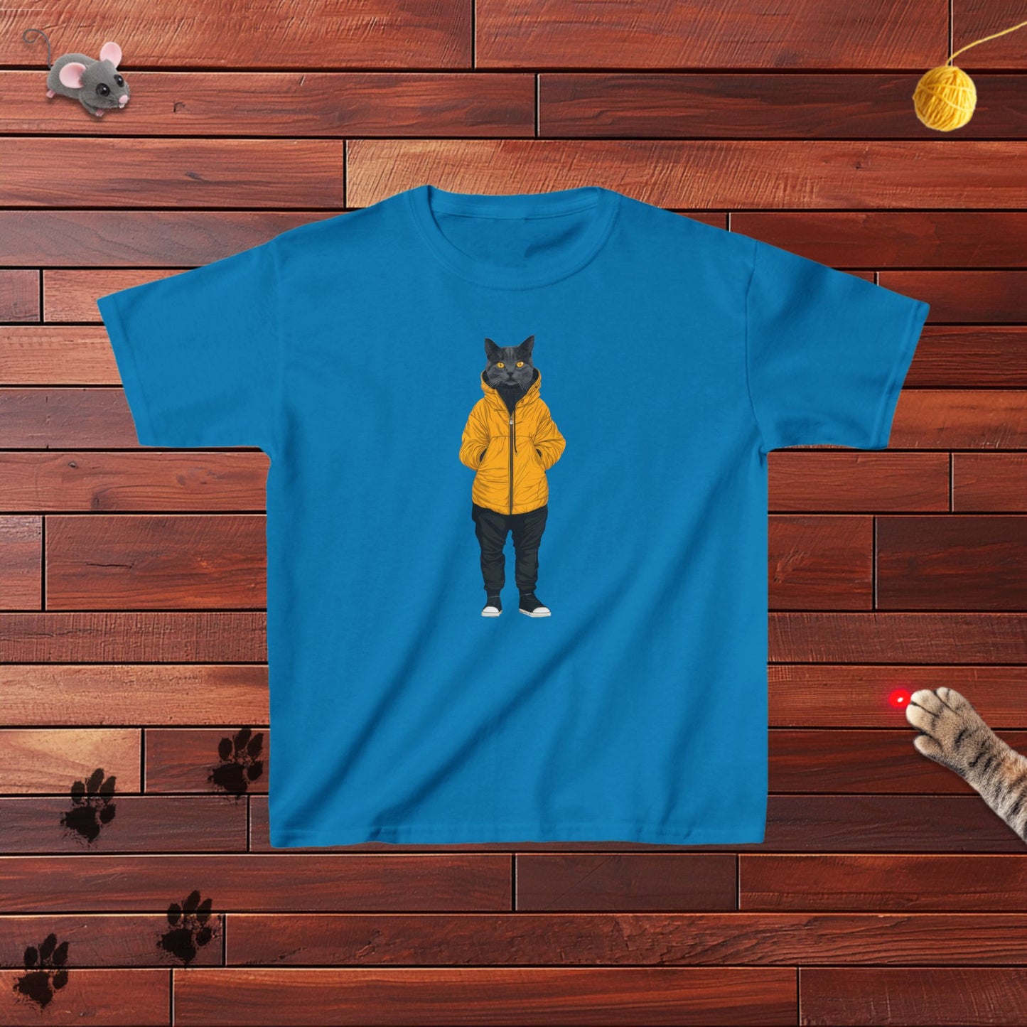 Yellow Jacket Cat Kids Tee