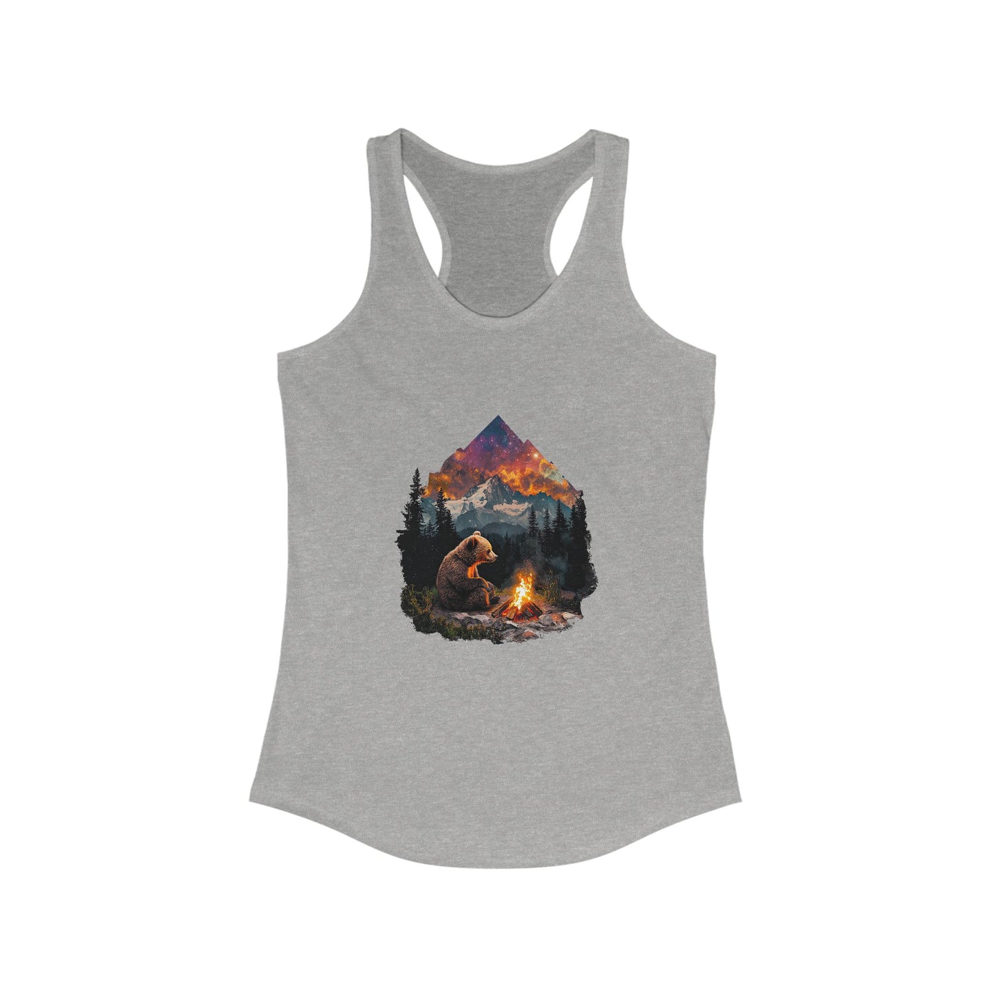 Camping Bear Ladies Tank