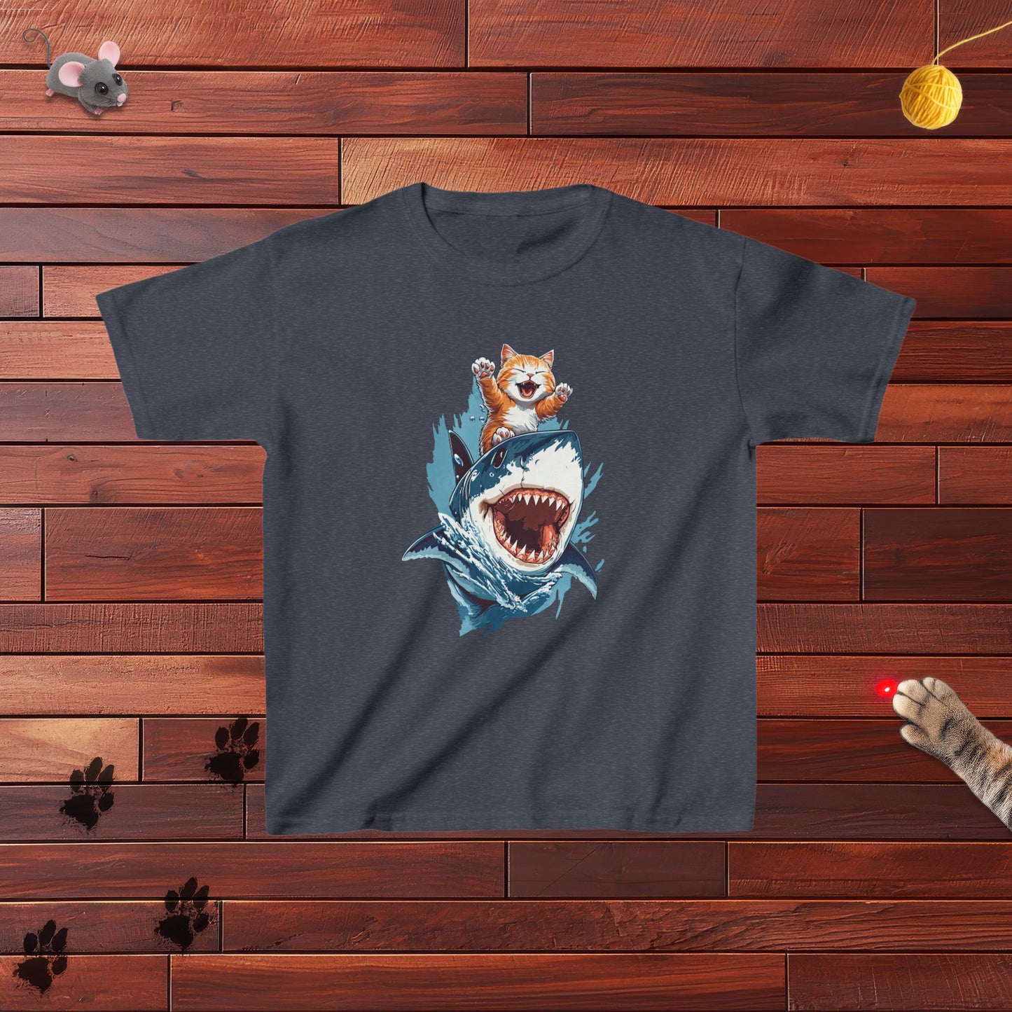 Shark Surfing Kids Tee