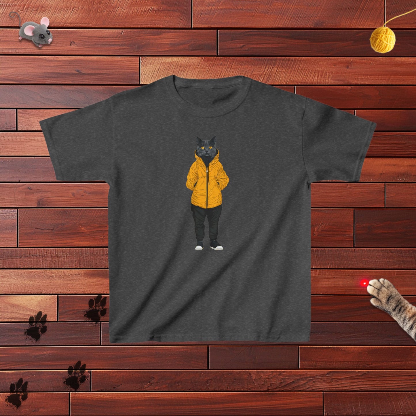 Yellow Jacket Cat Kids Tee