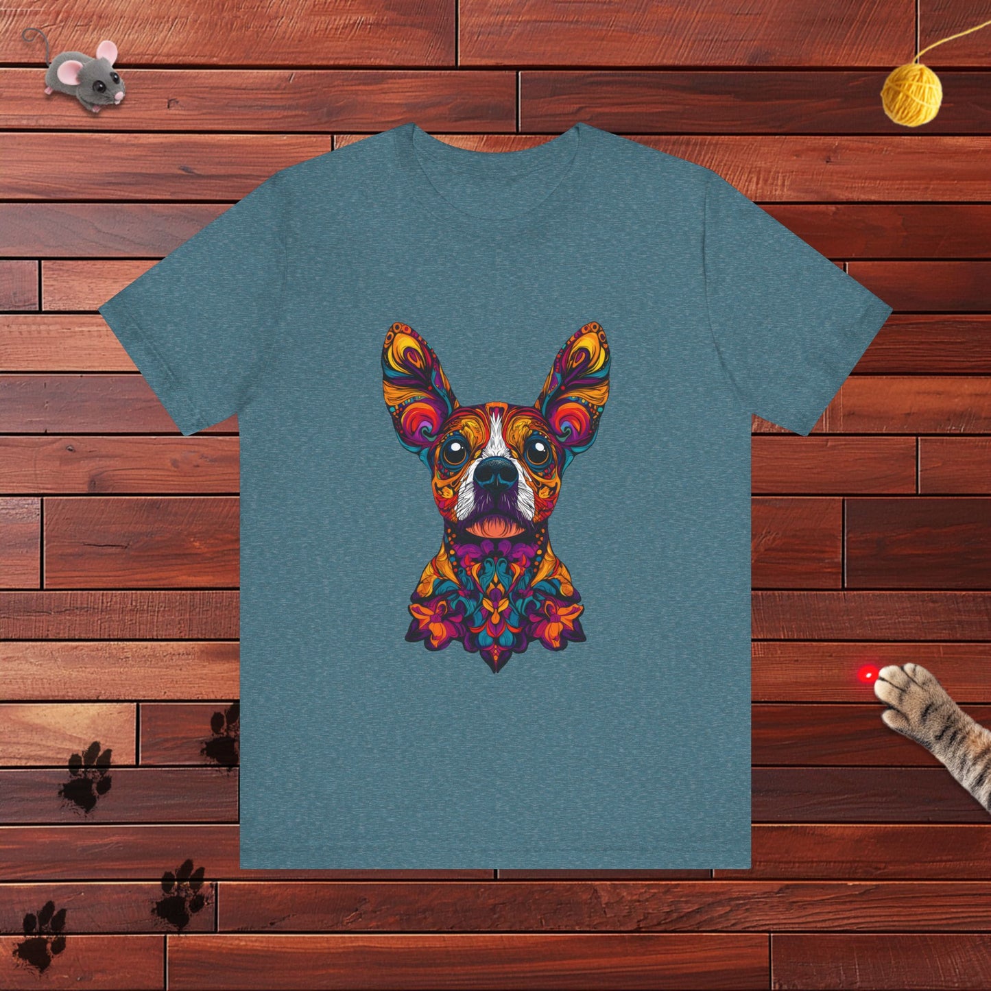 Dia De Muerte Frenchie Mens Tee