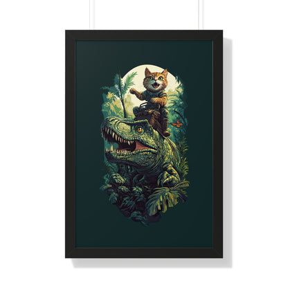 Dino Rider Framed Wall Art