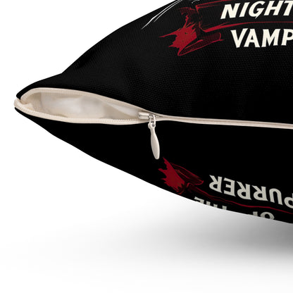 Night Of The Vampurrer Throw Pillow