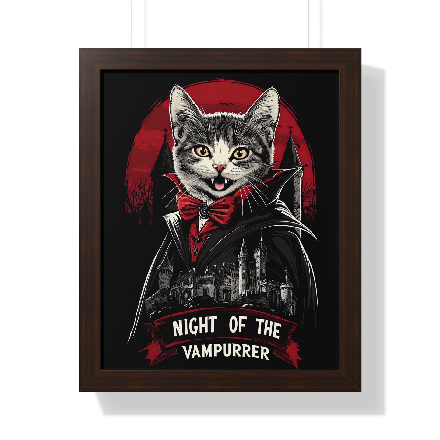 Night Of The Vampurrer Framed Wall Art