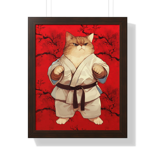 The Karate Kitty Framed Wall Art