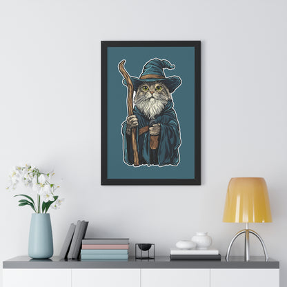 Catdolf The Grey Framed Wall Art